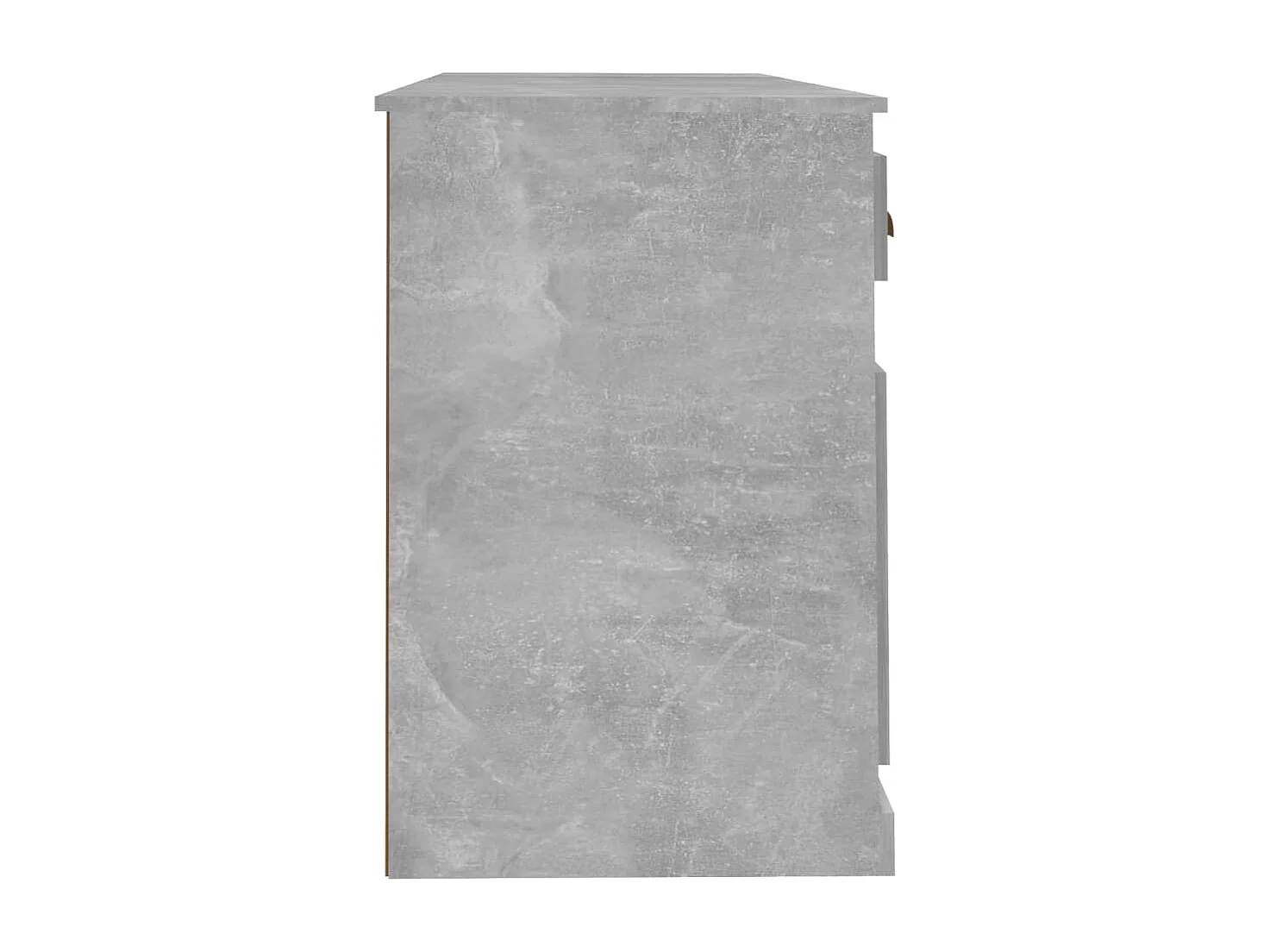 Hakan  Bureau avec armoire gris béton bois d'ingénierie