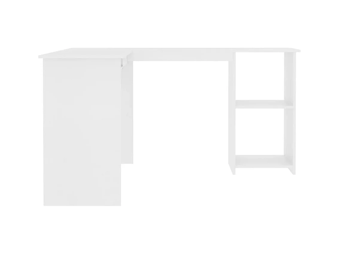 Skive  Bureau d'angle en forme de L Blanc 120x140x75 cm