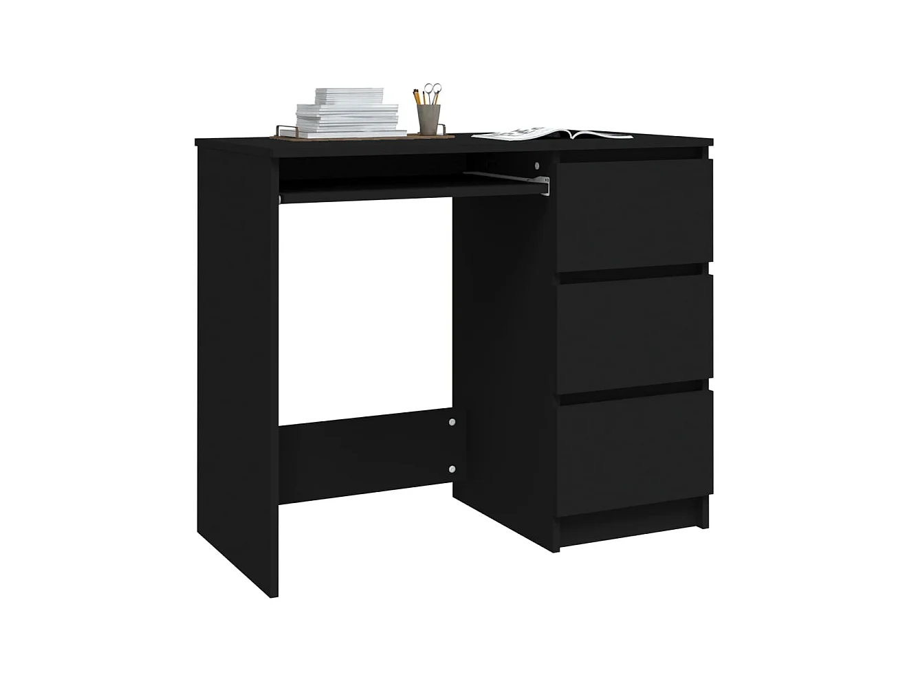 Rand Dean  Bureau Noir 90x45x76 cm Bois d’ingénierie