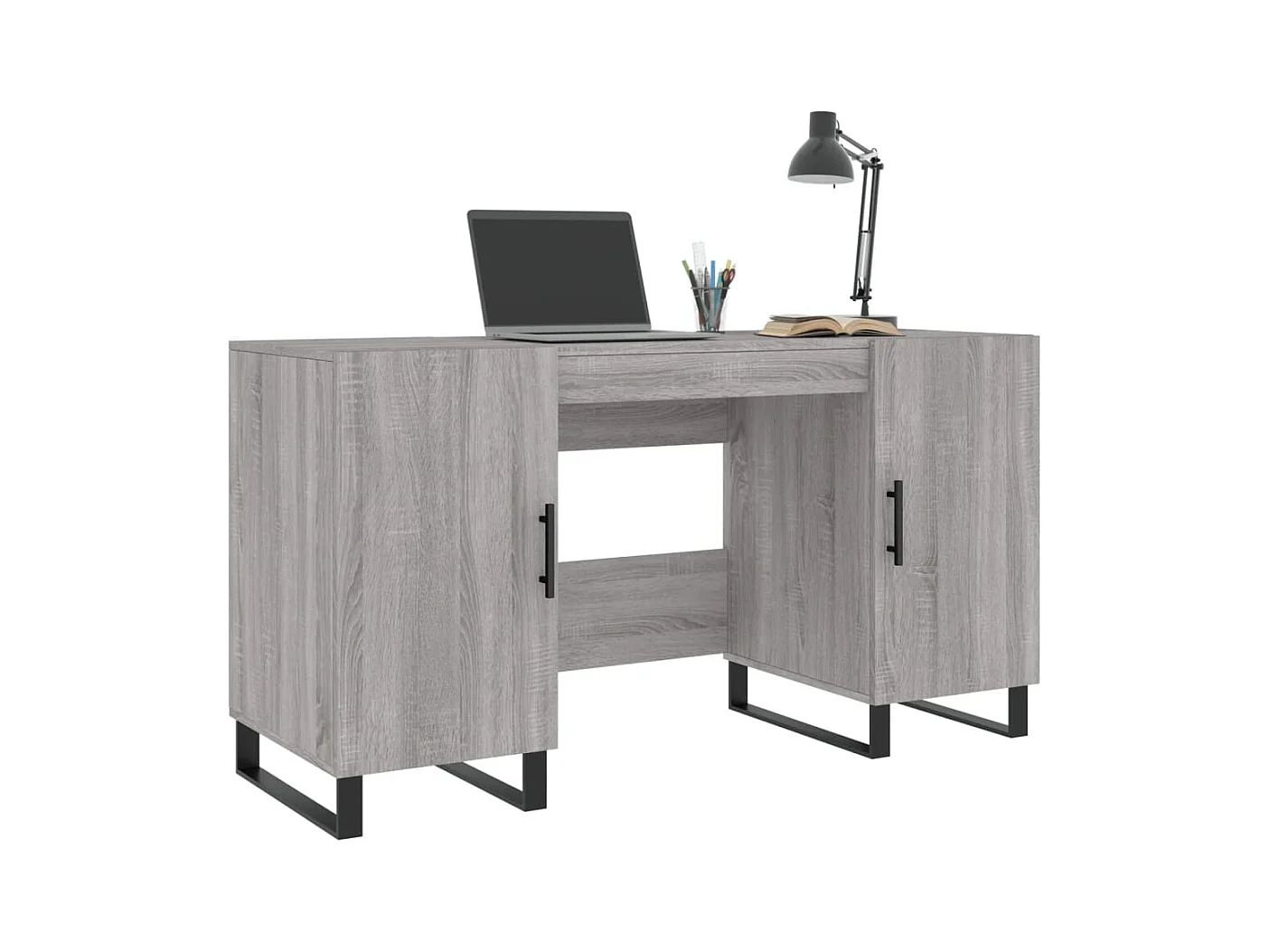 Sarlat-la-Canéda  Bureau sonoma gris 140x50x75 cm bois d'ingénierie