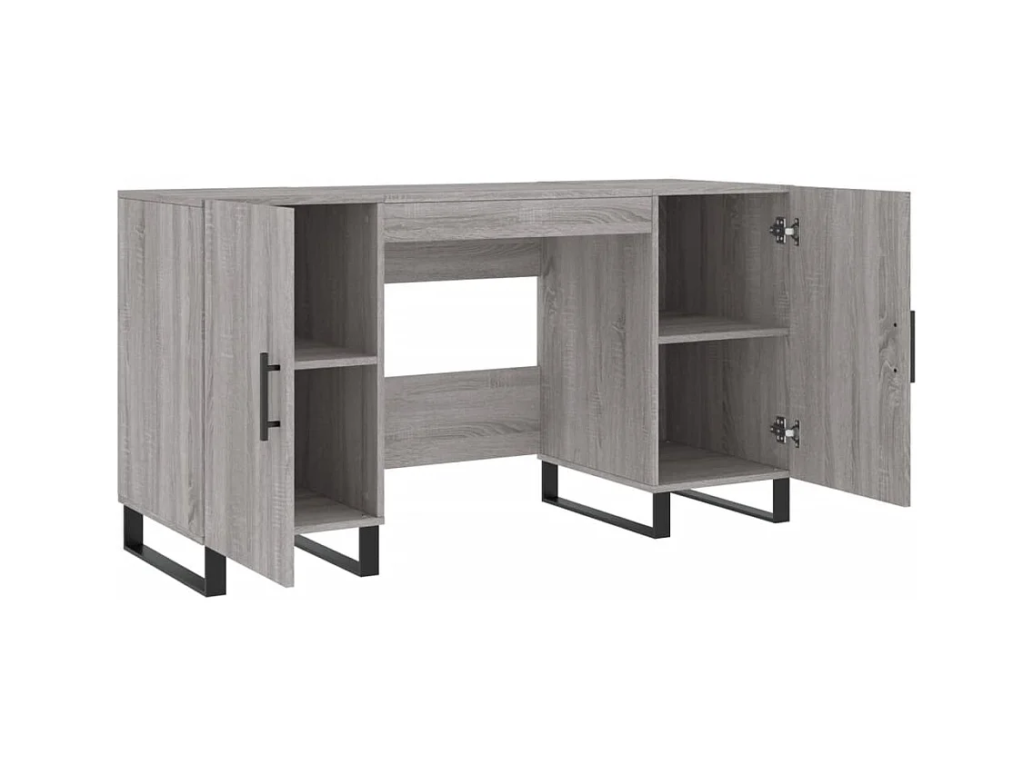 Sarlat-la-Canéda  Bureau sonoma gris 140x50x75 cm bois d'ingénierie
