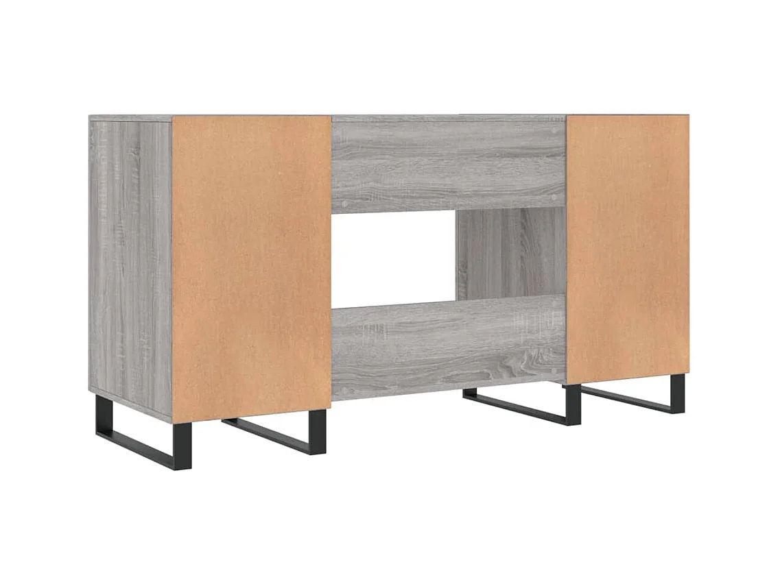 Sarlat-la-Canéda  Bureau sonoma gris 140x50x75 cm bois d'ingénierie