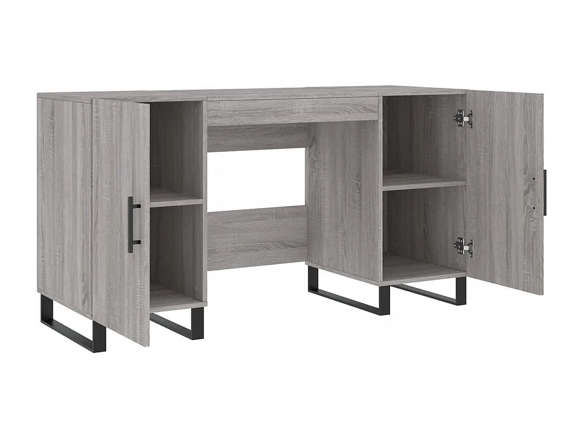 Sarlat-la-Canéda  Bureau sonoma gris 140x50x75 cm bois d'ingénierie
