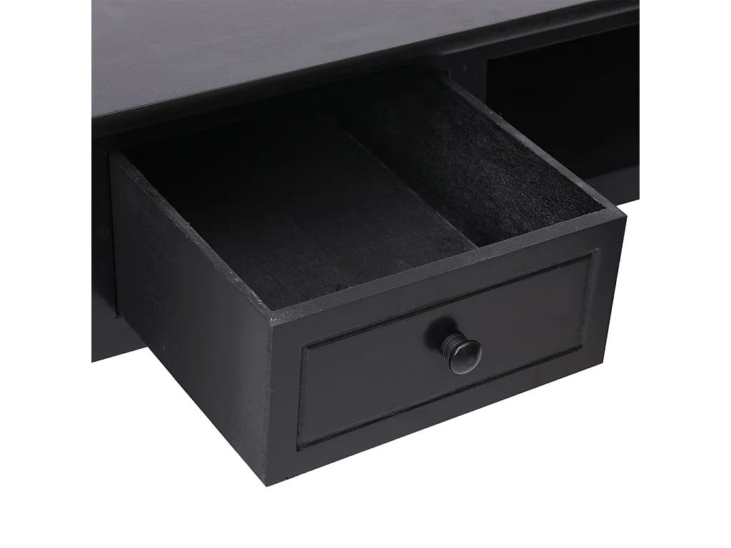 Selene  Buffet Noir 108x45x76 cm Bois de Paulownia massif