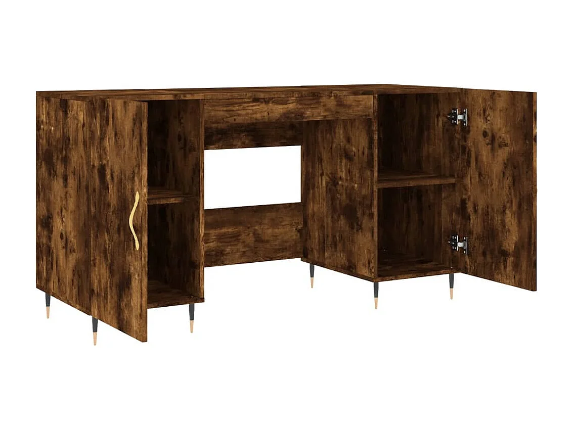 Kahina  Bureau chêne fumé 140x50x75 cm bois d'ingénierie