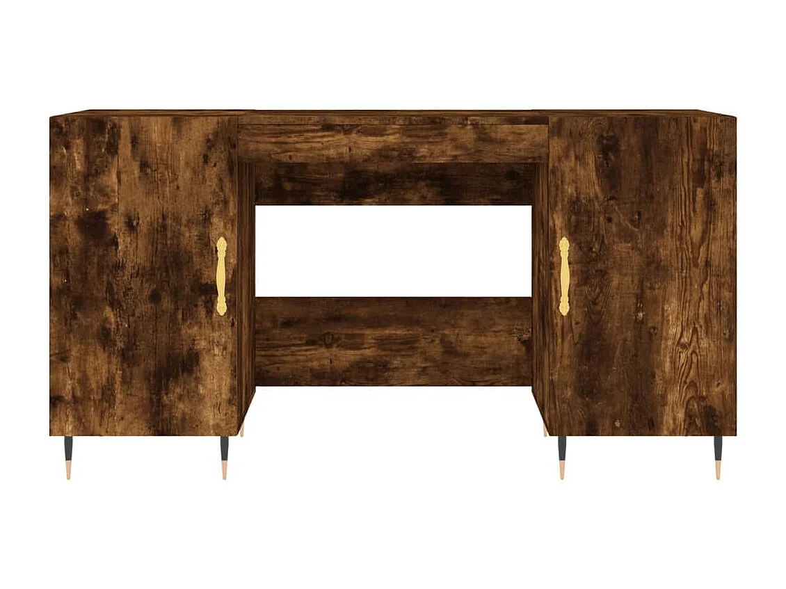 Kahina  Bureau chêne fumé 140x50x75 cm bois d'ingénierie