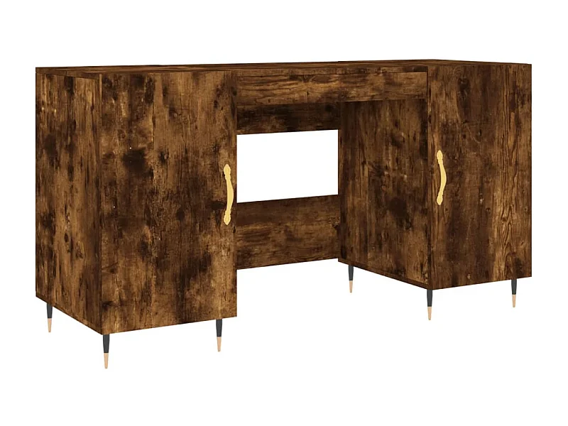 Kahina  Bureau chêne fumé 140x50x75 cm bois d'ingénierie
