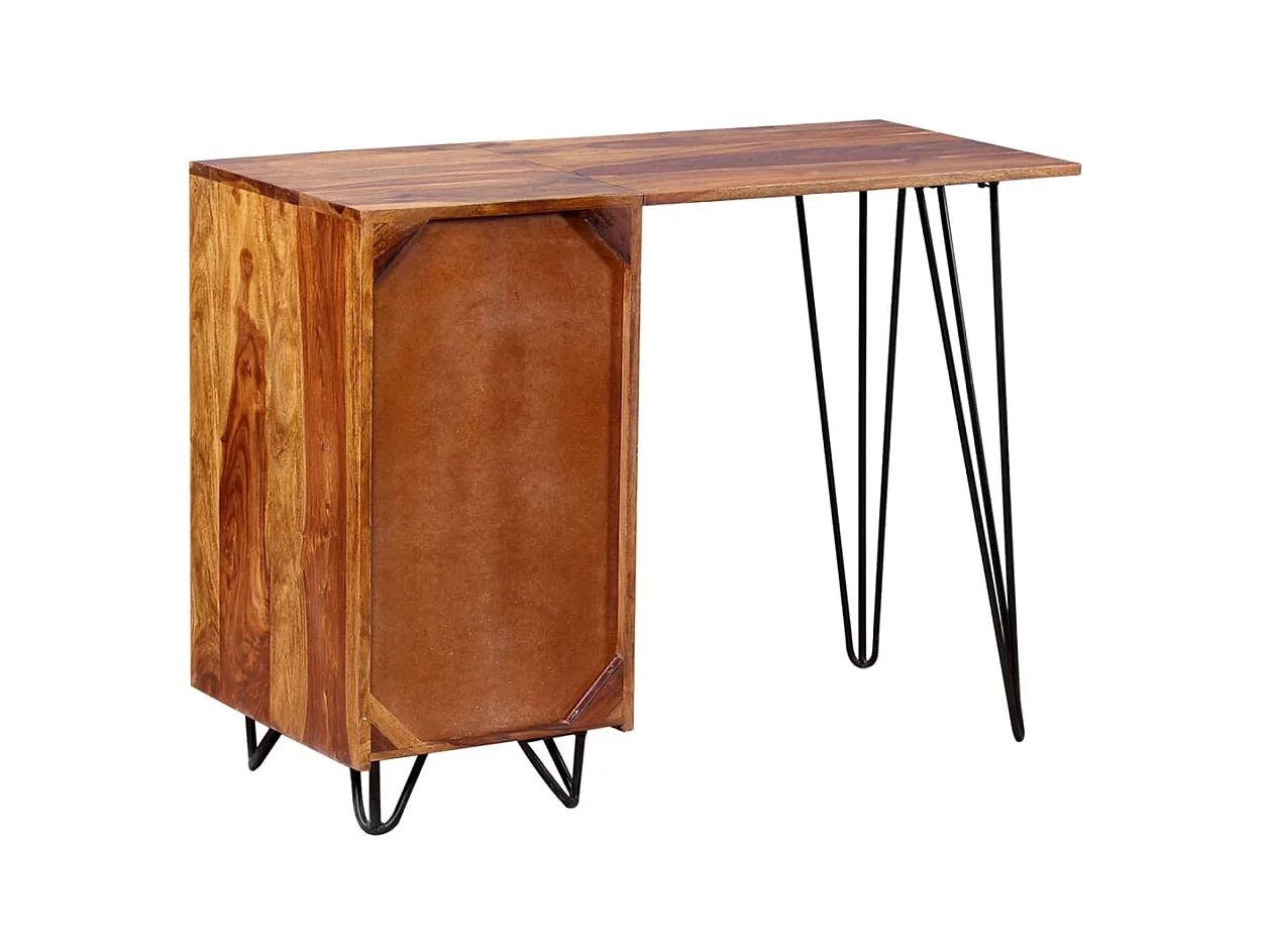 Garden Furniture -  Bureau avec 1 tiroir et 1 armoire Bois massif