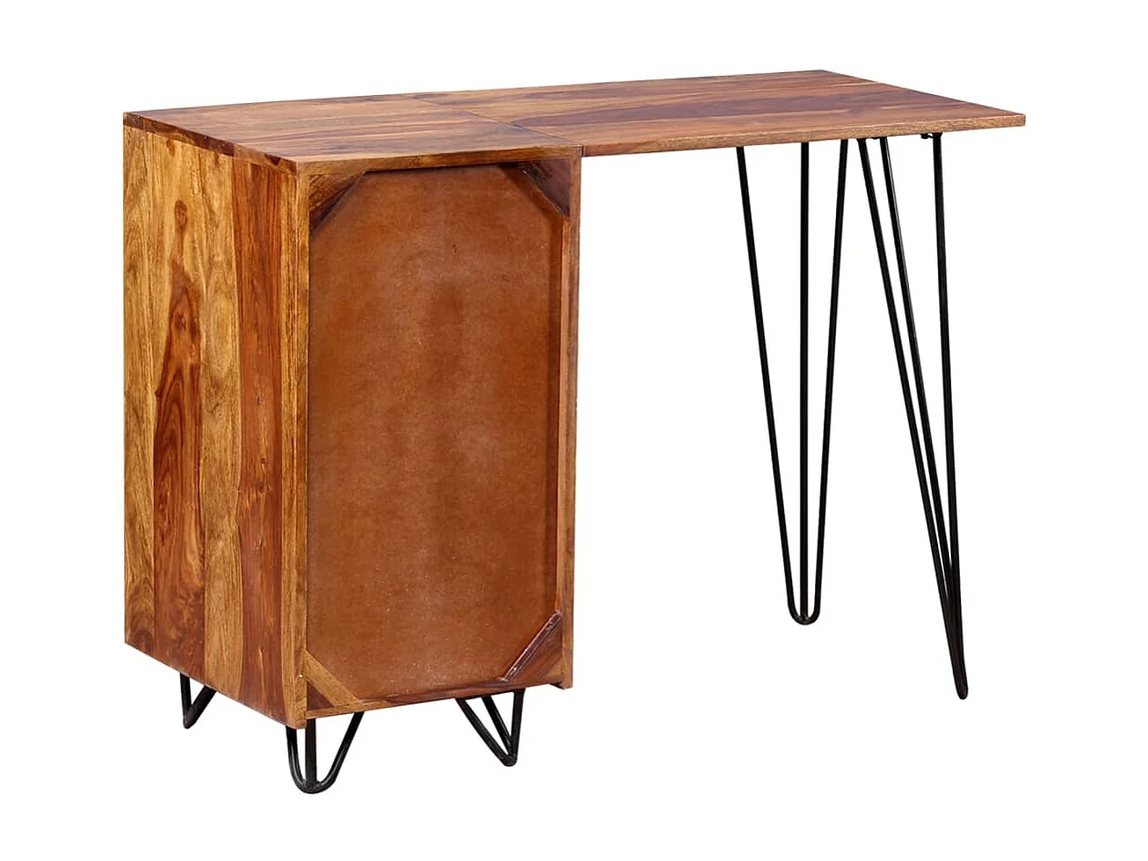 Garden Furniture -  Bureau avec 1 tiroir et 1 armoire Bois massif