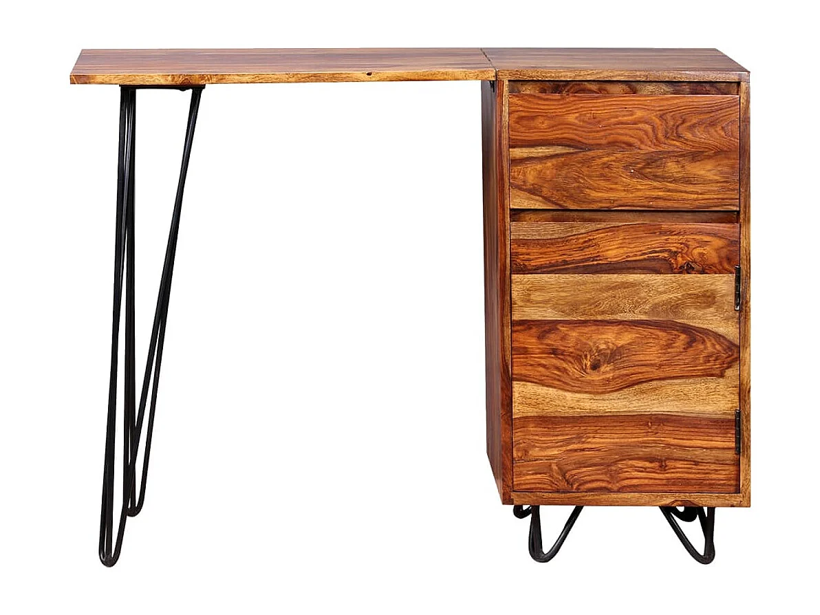 Garden Furniture -  Bureau avec 1 tiroir et 1 armoire Bois massif