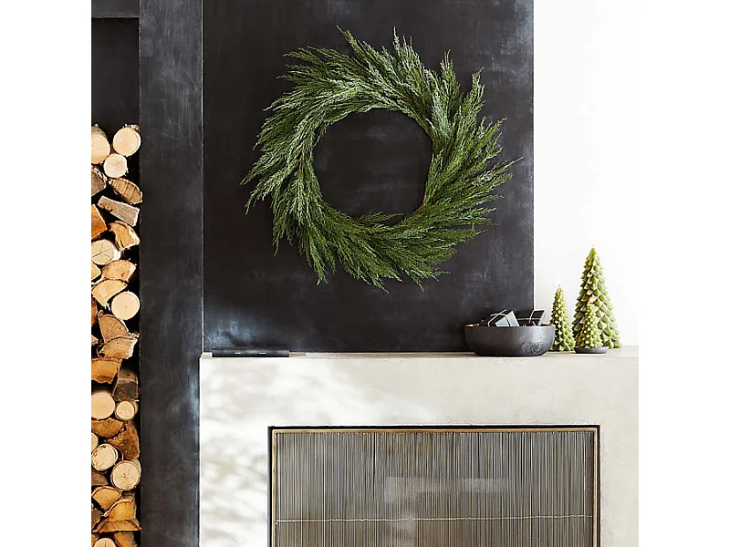 Ghirlanda natalizia Cipresso "Kleo" in Pe effetto Real Touch da Ø 60 cm