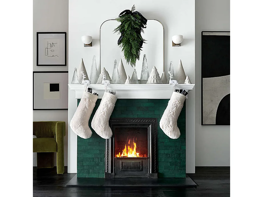 Ramo artificiale Cipresso verde "XMartin" in Pe effetto Real Touch da 90 cm