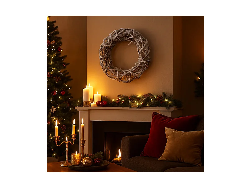 Guirlande de Noël en PVC de haute qualité, décoration réaliste de 500 cm, 380 branches