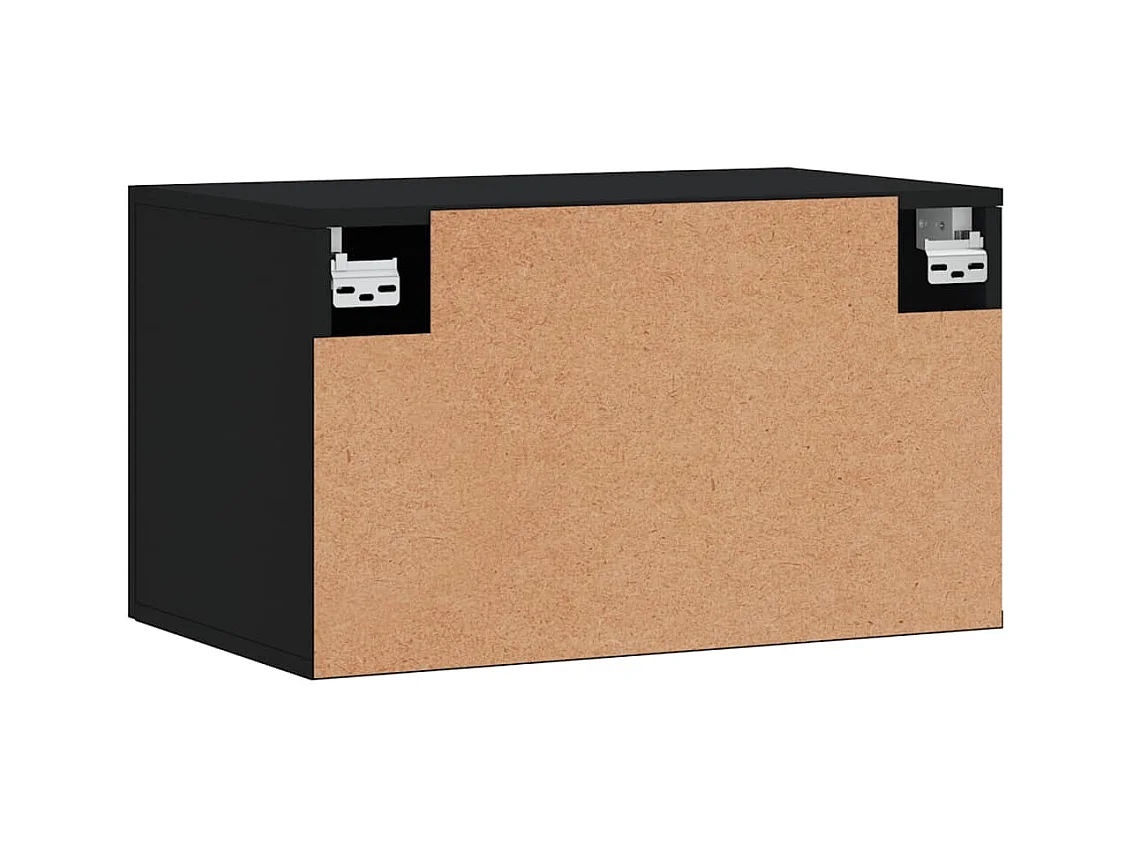 Prolenta Premium -  Armoire murale Noir 60x36,5x35 cm Bois d'ingénierie