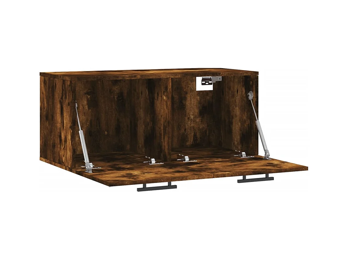 Prolenta Premium -  Armoire murale chêne fumé 80x36,5x35 cm bois d'ingénierie