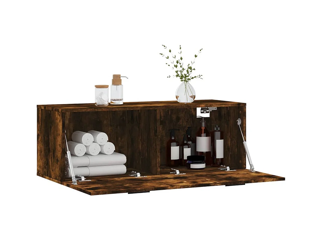 Prolenta Premium -  Armoire murale Chêne fumé 100x36,5x35 cm Bois d'ingénierie