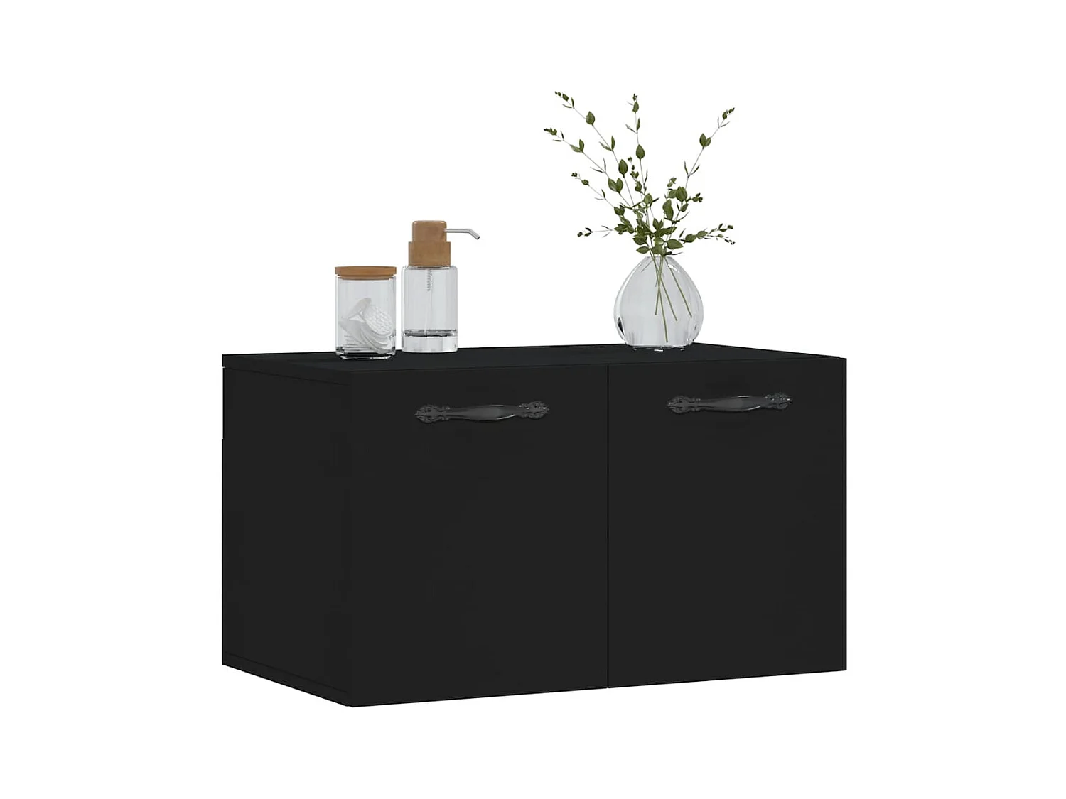 Prolenta Premium -  Armoire murale Noir 60x36,5x35 cm Bois d'ingénierie