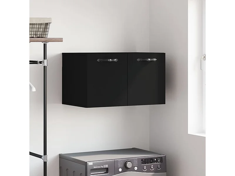 Prolenta Premium -  Armoire murale Noir 60x36,5x35 cm Bois d'ingénierie