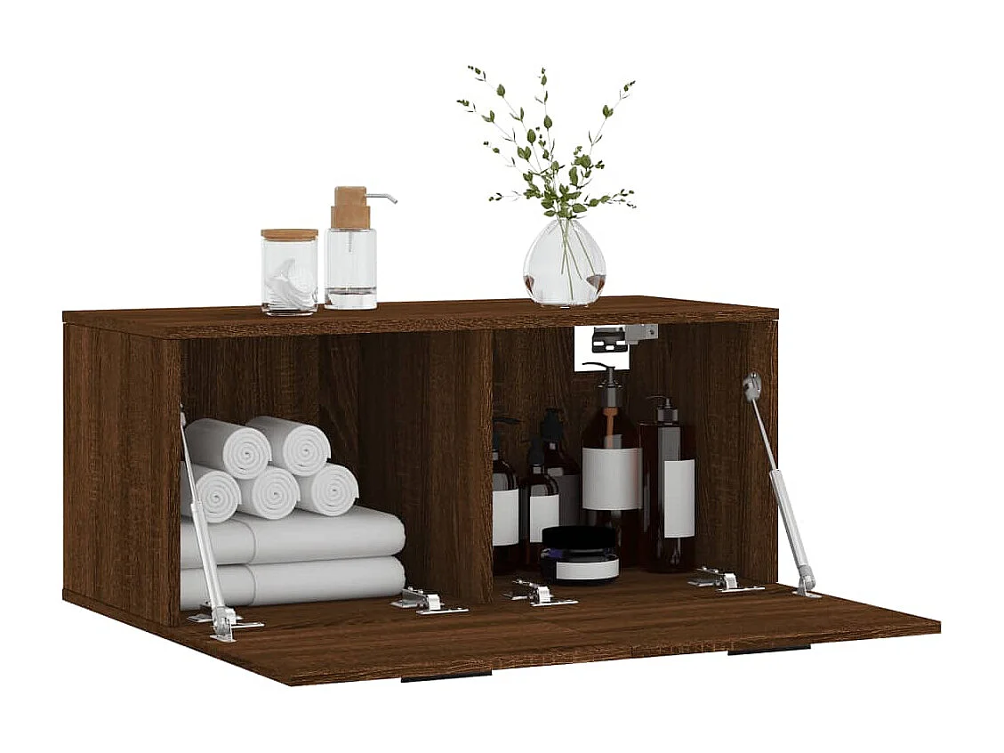 Prolenta Premium -  Armoire murale chêne marron 80x36,5x35 cm bois d'ingénierie