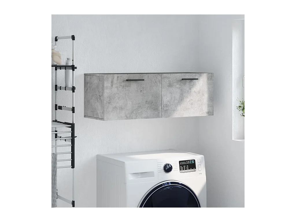 Prolenta Premium -  Armoire murale gris béton 100x36,5x35 cm bois d'ingénierie