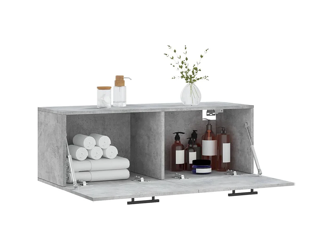 Prolenta Premium -  Armoire murale gris béton 100x36,5x35 cm bois d'ingénierie