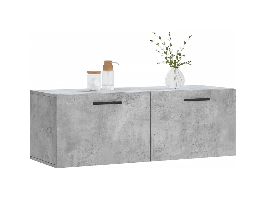Prolenta Premium -  Armoire murale gris béton 100x36,5x35 cm bois d'ingénierie