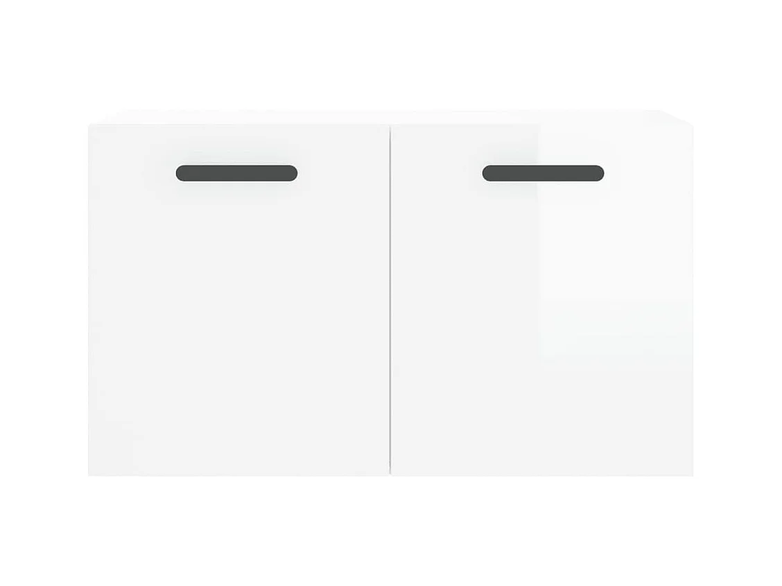 Prolenta Premium -  Armoire murale Blanc brillant 60x36,5x35 cm Bois d'ingénierie