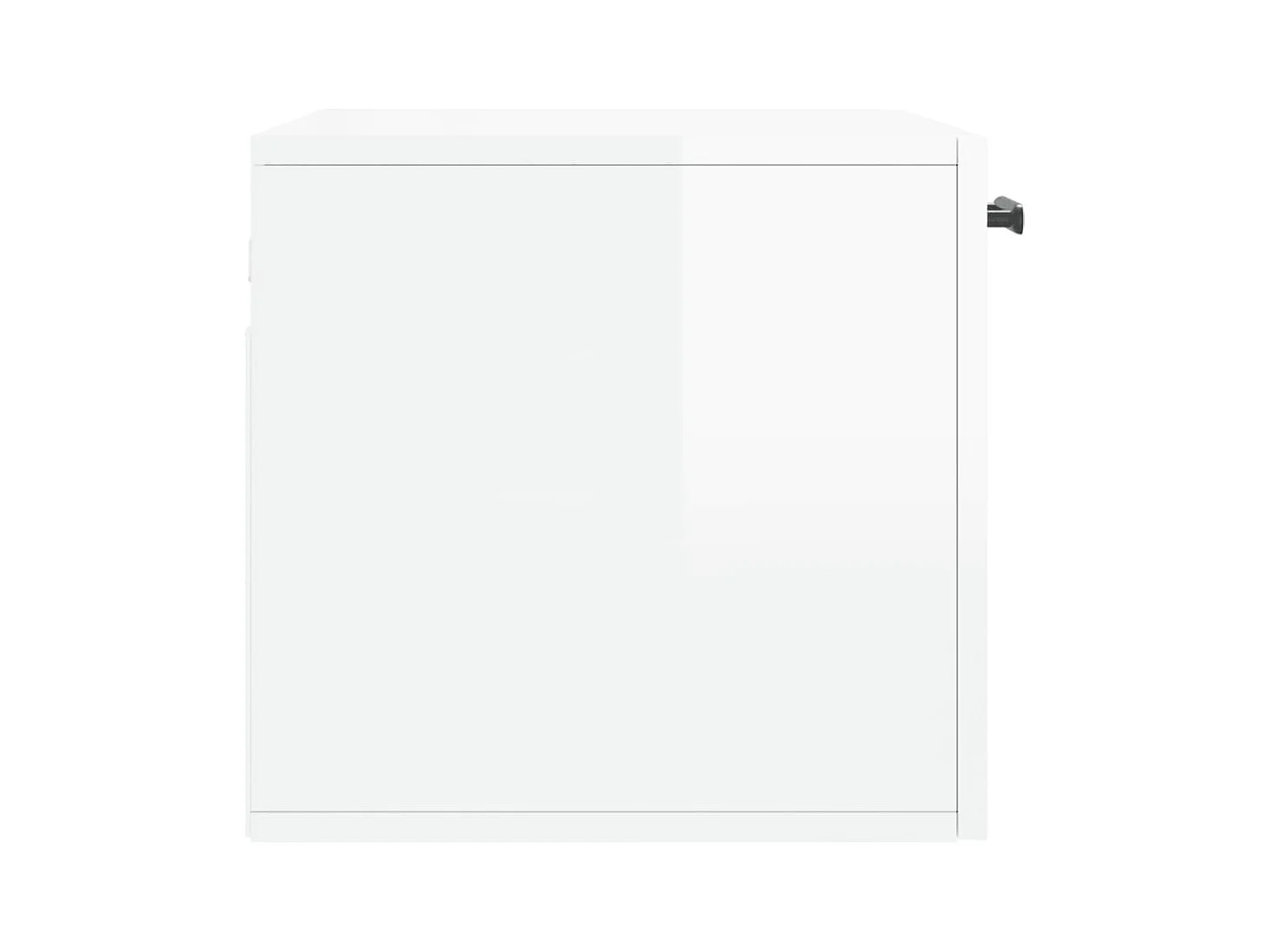 Prolenta Premium -  Armoire murale Blanc brillant 60x36,5x35 cm Bois d'ingénierie