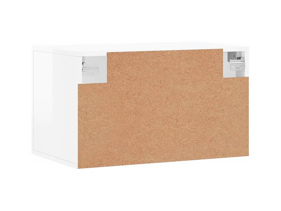 Prolenta Premium -  Armoire murale Blanc brillant 60x36,5x35 cm Bois d'ingénierie