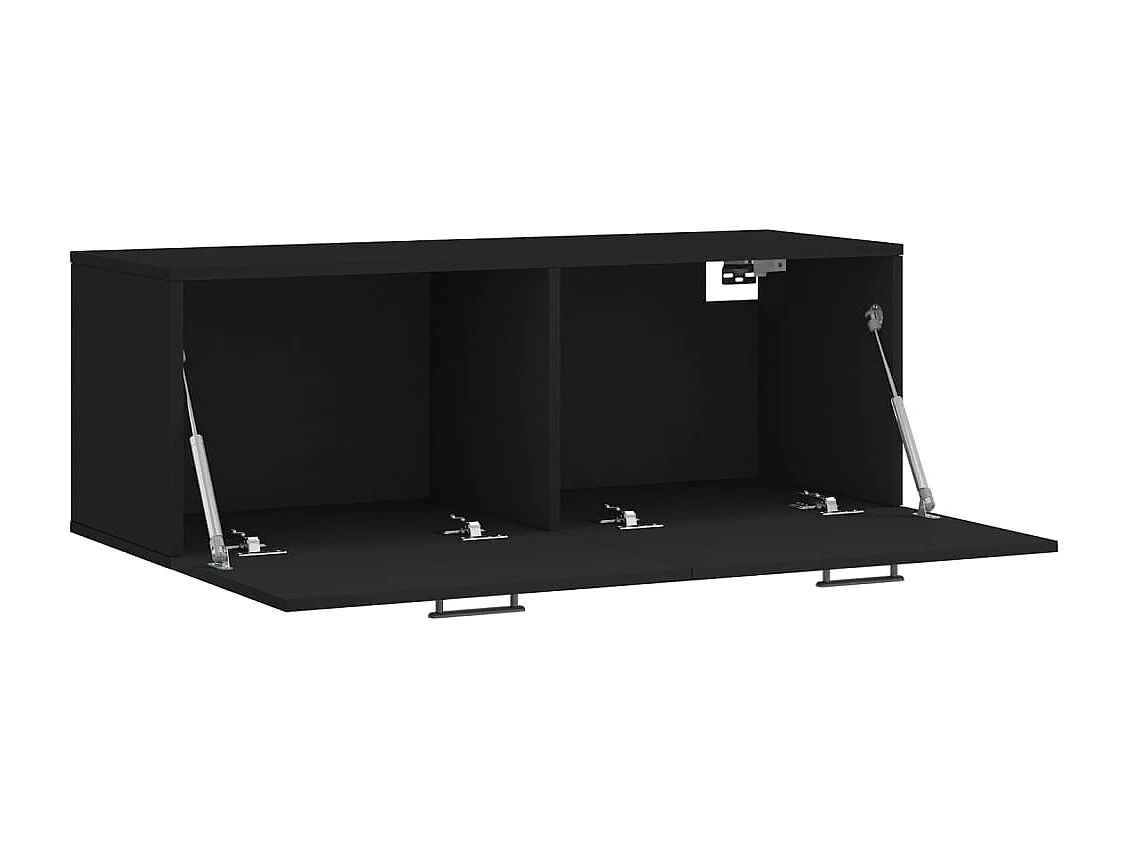 Prolenta Premium -  Armoire murale noir 100x36,5x35 cm bois d'ingénierie