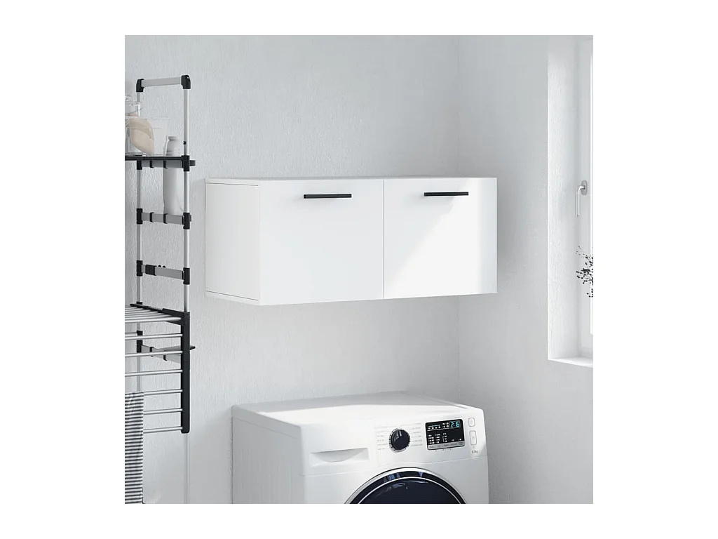 Prolenta Premium -  Armoire murale blanc 80x36,5x35 cm bois d'ingénierie