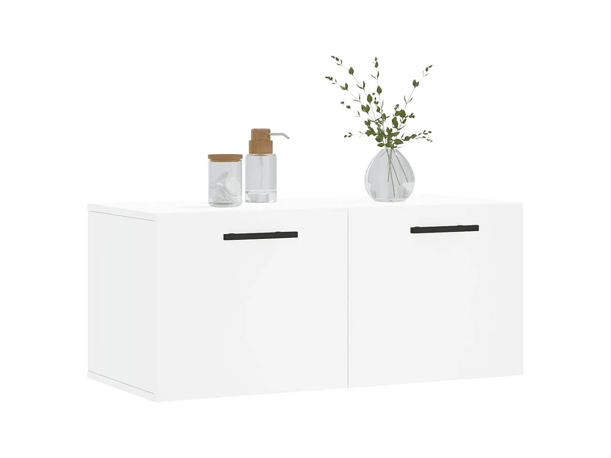 Prolenta Premium -  Armoire murale blanc 80x36,5x35 cm bois d'ingénierie