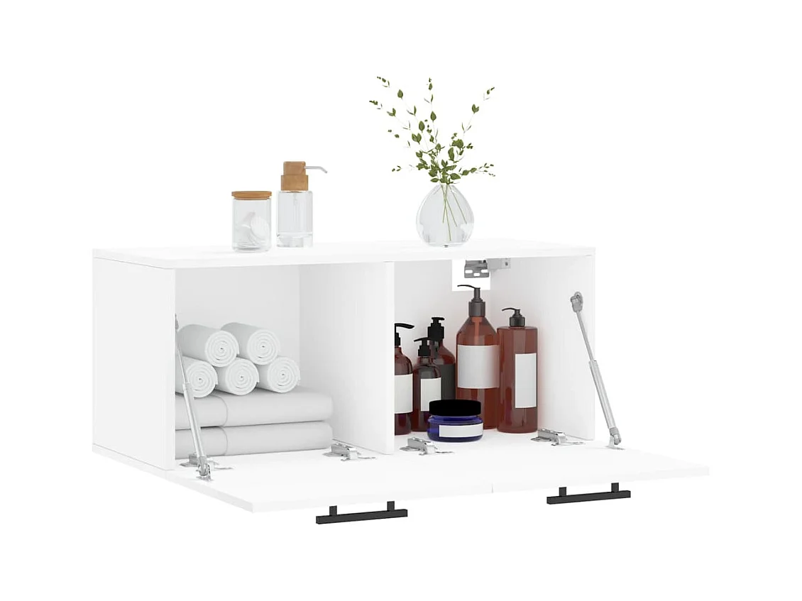 Prolenta Premium -  Armoire murale blanc 80x36,5x35 cm bois d'ingénierie