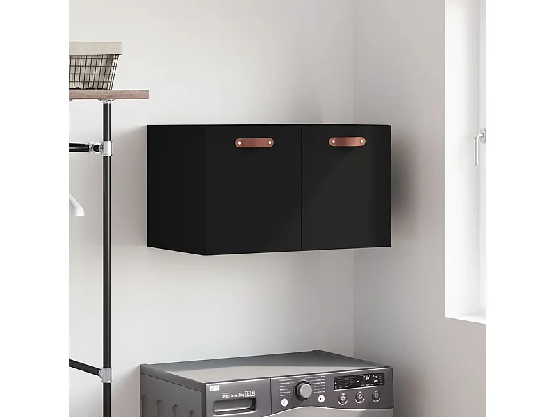 Prolenta Premium -  Armoire murale Noir 60x36,5x35 cm Bois d'ingénierie