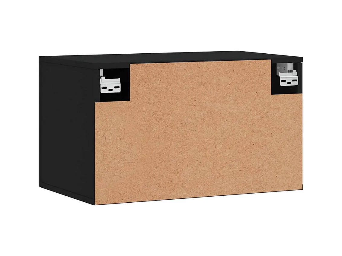 Prolenta Premium -  Armoire murale Noir 60x36,5x35 cm Bois d'ingénierie