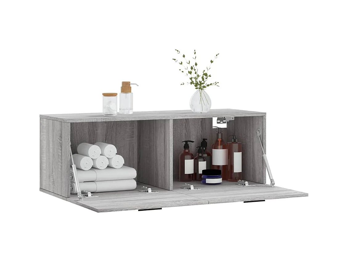 Prolenta Premium -  Armoire murale sonoma gris 100x36,5x35 cm bois d'ingénierie