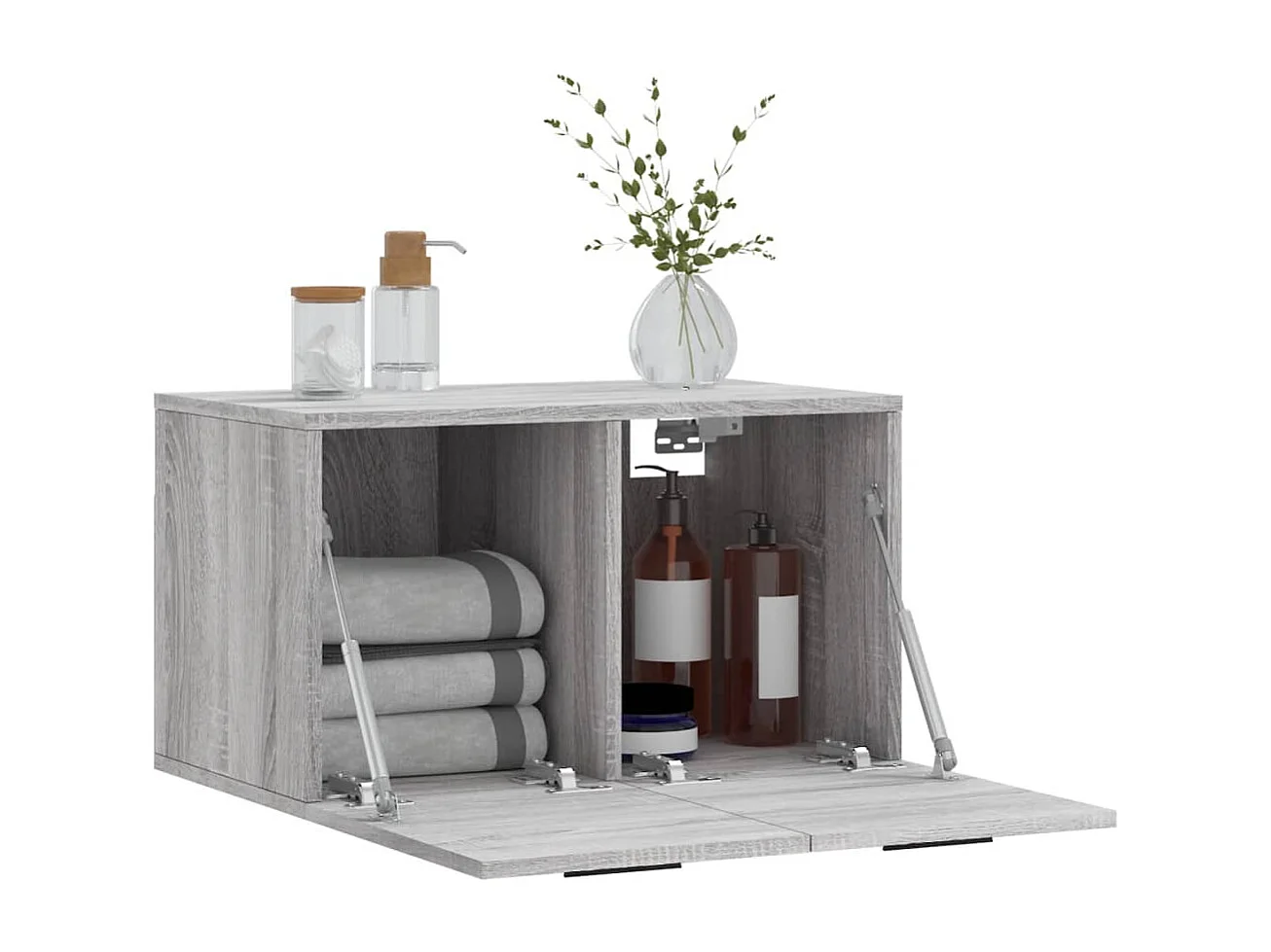 Prolenta Premium -  Armoire murale Sonoma gris 60x36,5x35 cm Bois d'ingénierie