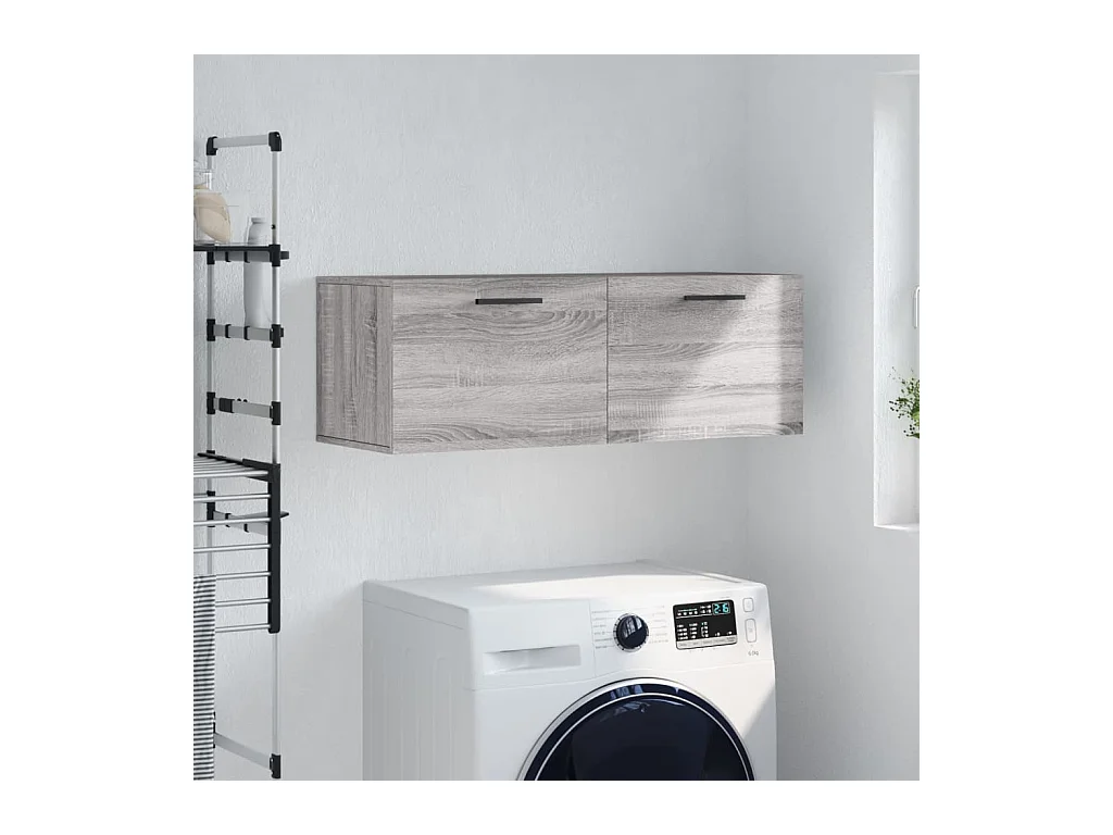 Prolenta Premium -  Armoire murale sonoma gris 100x36,5x35 cm bois d'ingénierie
