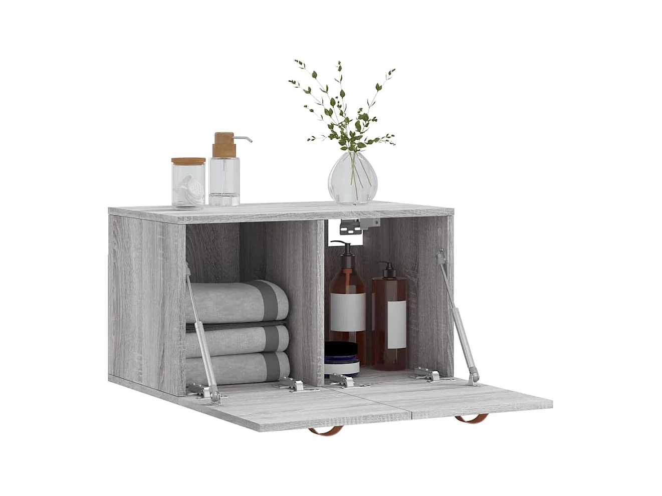 Prolenta Premium -  Armoire murale Sonoma gris 60x36,5x35 cm Bois d'ingénierie