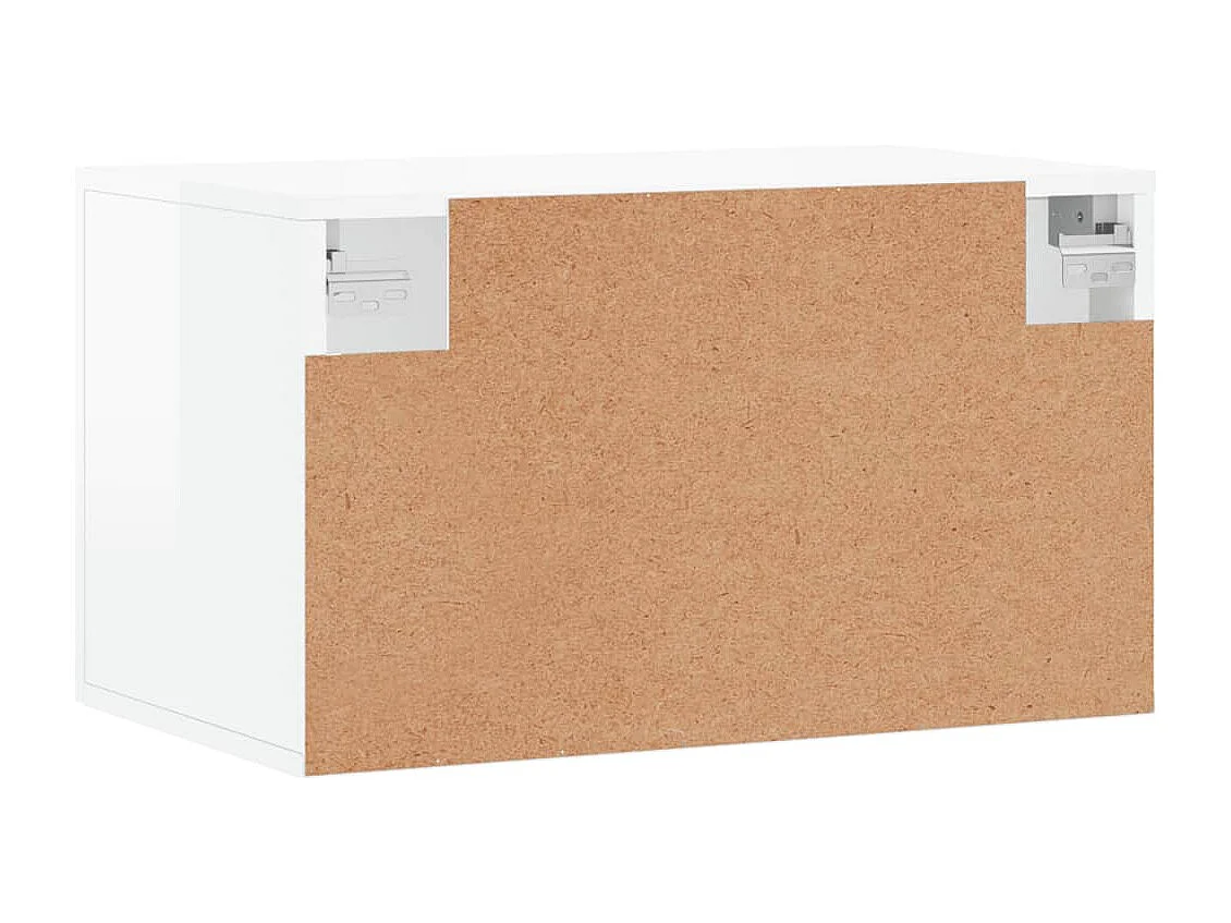 Prolenta Premium -  Armoire murale Blanc brillant 60x36,5x35 cm Bois d'ingénierie
