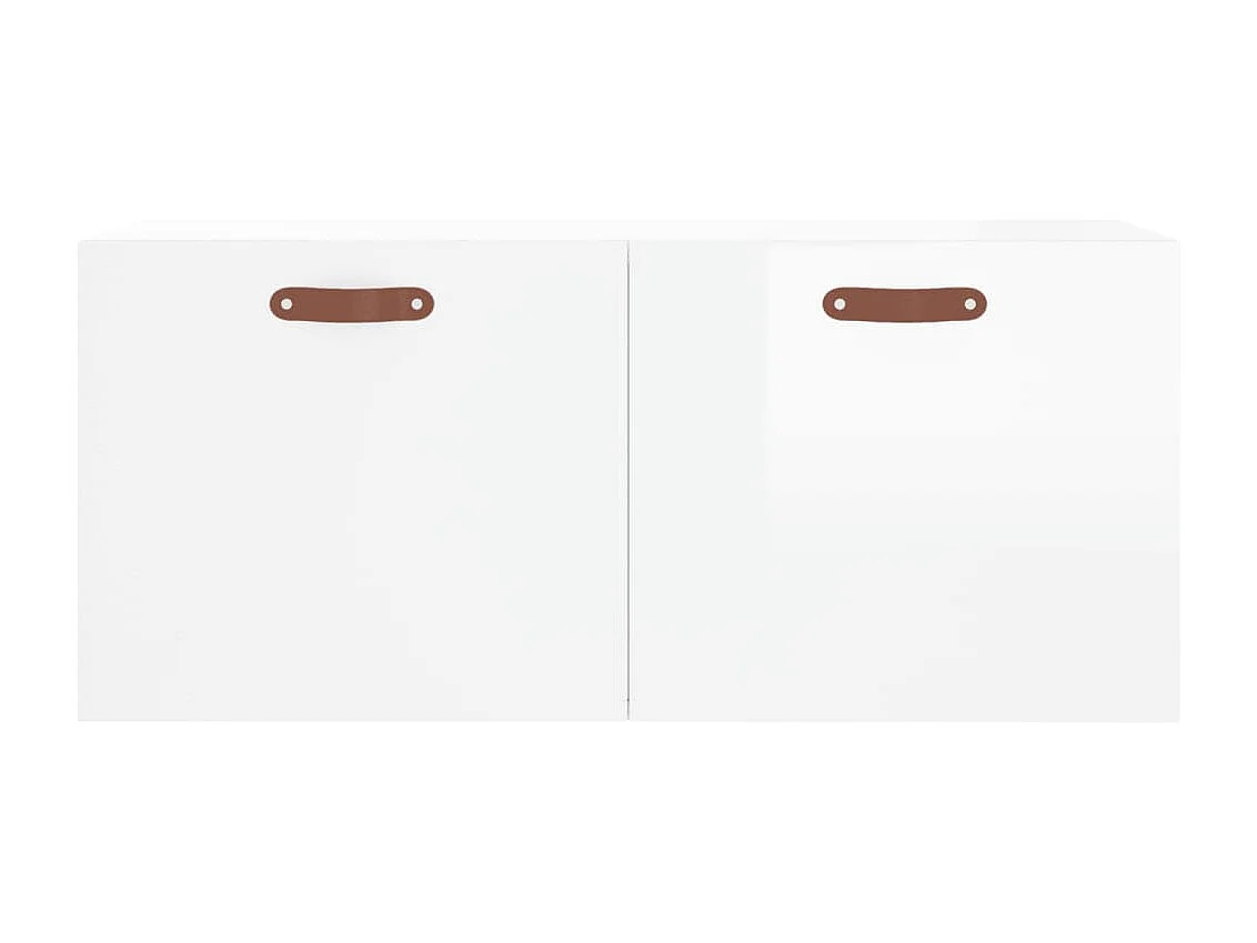 Prolenta Premium -  Armoire murale blanc brillant 80x36,5x35 cm bois d'ingénierie