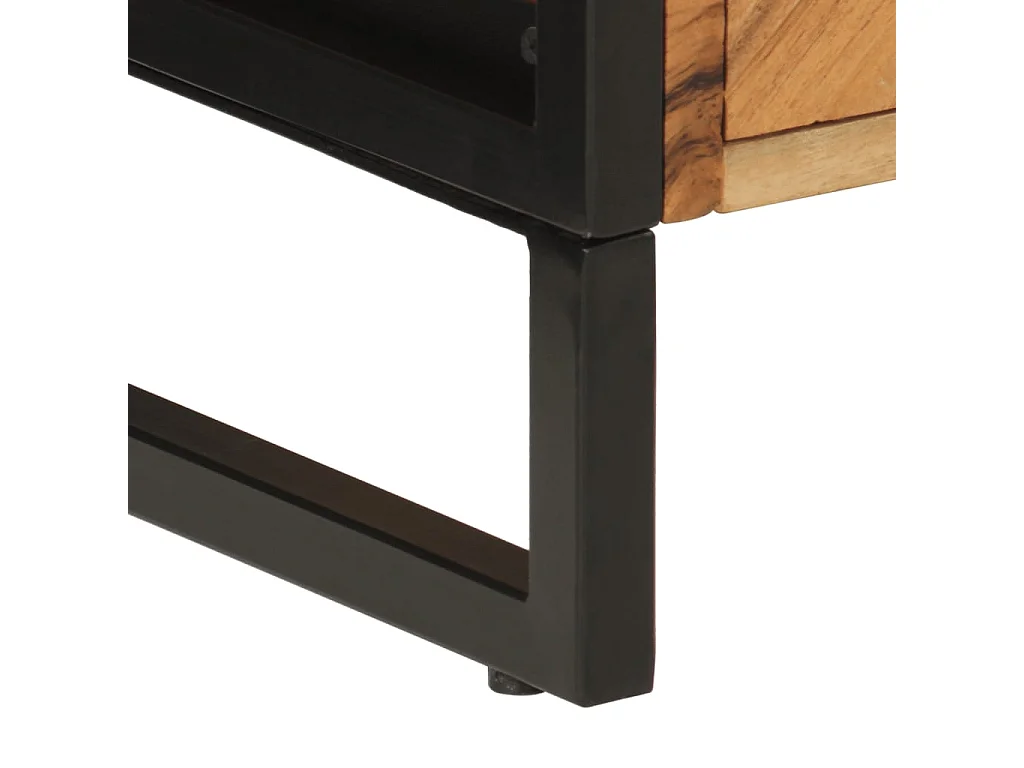 Garden Furniture -  Armoire de salle de bain bois massif d'acacia et fer