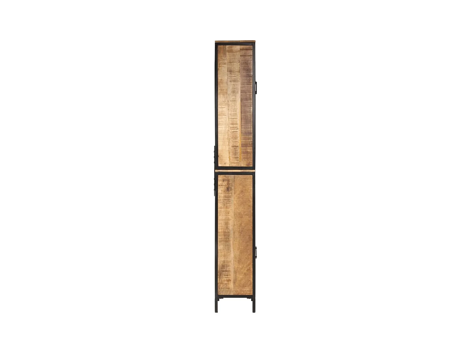Gundir  Armoire de salle de bain 40x27x180 cm fer et bois de manguier