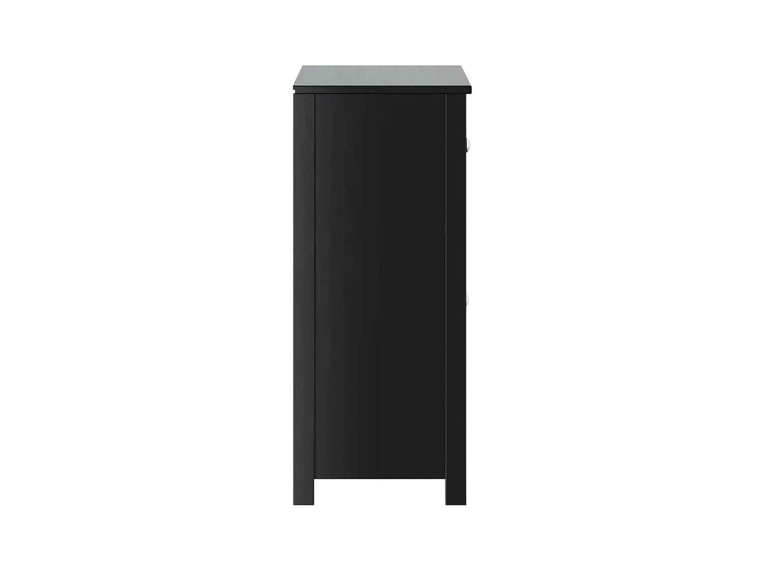 Quisera  Armoire de salle de bain BERG noir 69,5x34x80 cm pin massif