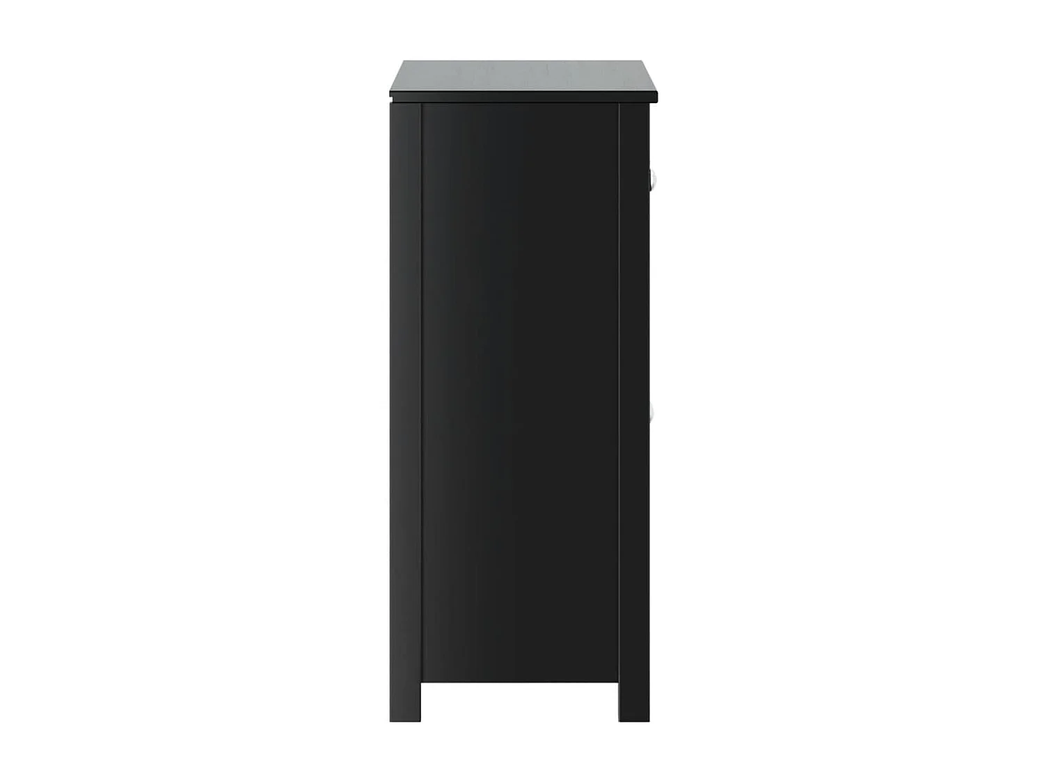 Quisera  Armoire de salle de bain BERG noir 69,5x34x80 cm pin massif