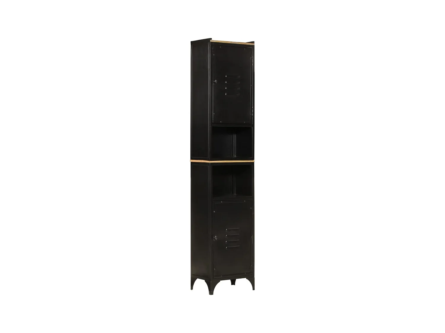 Gundir  Armoire de salle de bain 40x27x180 cm fer et bois de manguier