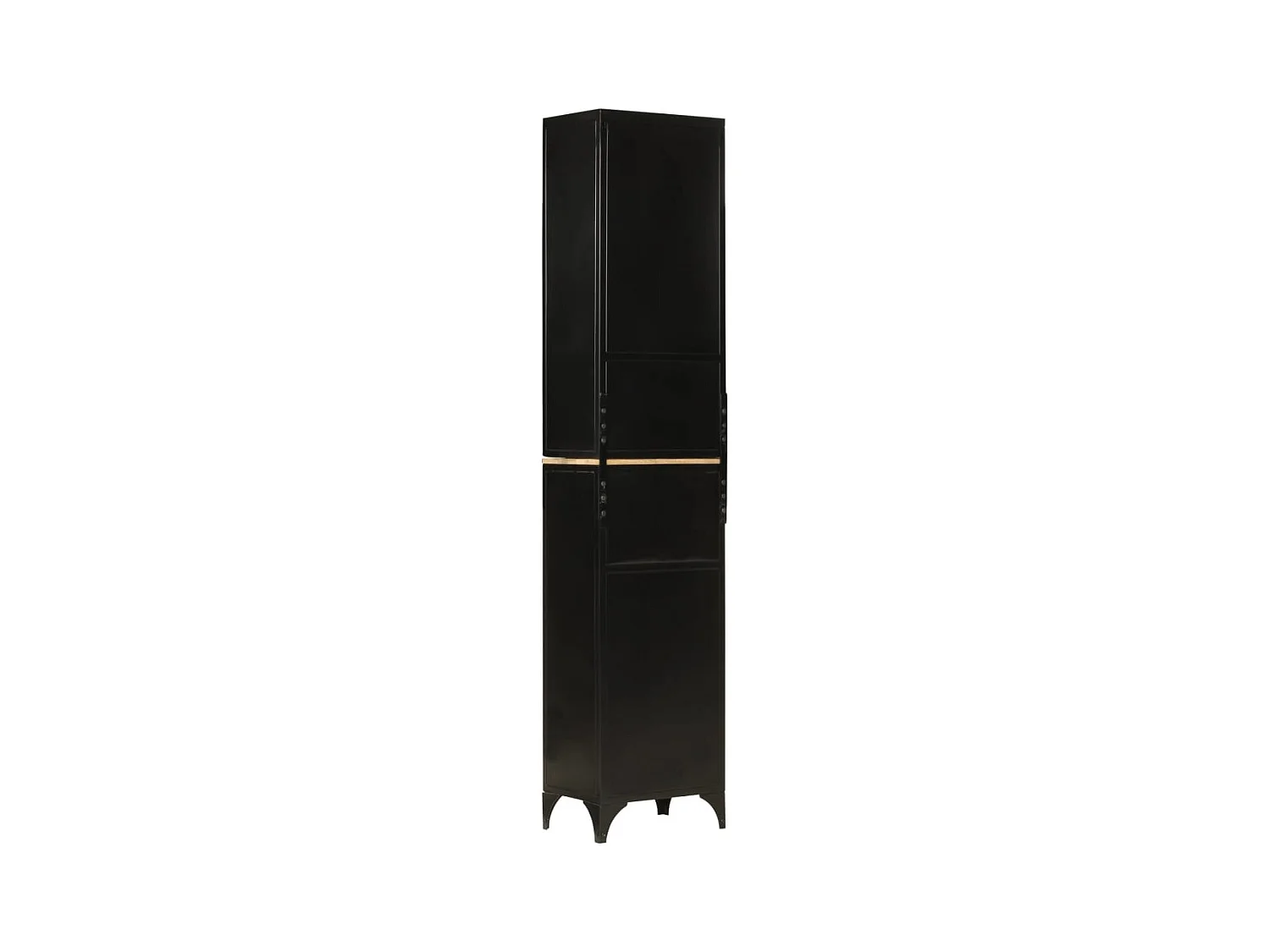Gundir  Armoire de salle de bain 40x27x180 cm fer et bois de manguier