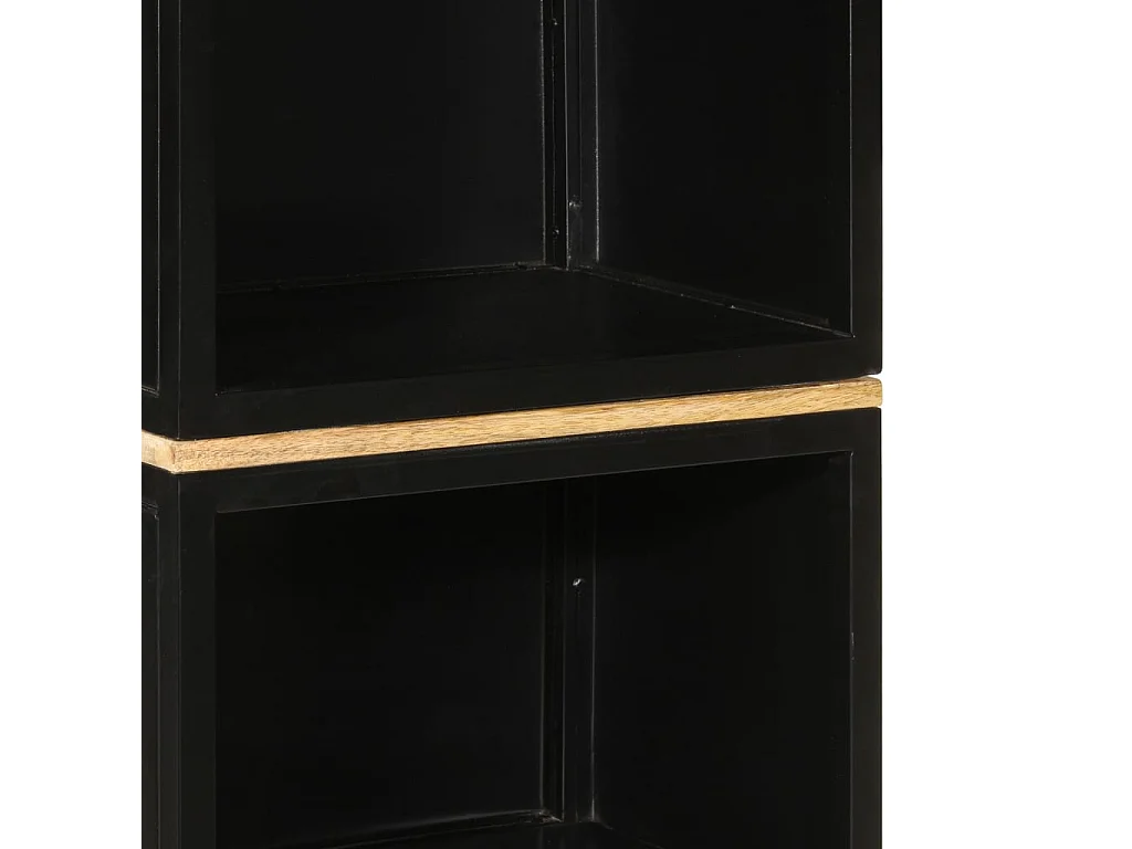 Gundir  Armoire de salle de bain 40x27x180 cm fer et bois de manguier