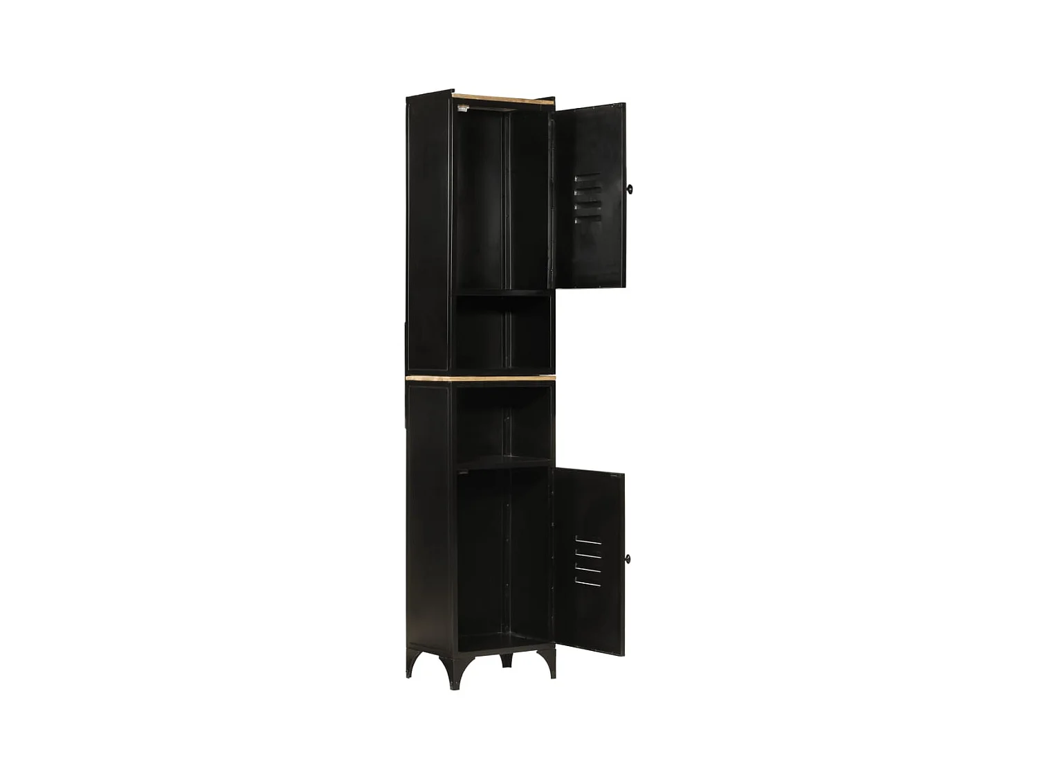 Gundir  Armoire de salle de bain 40x27x180 cm fer et bois de manguier