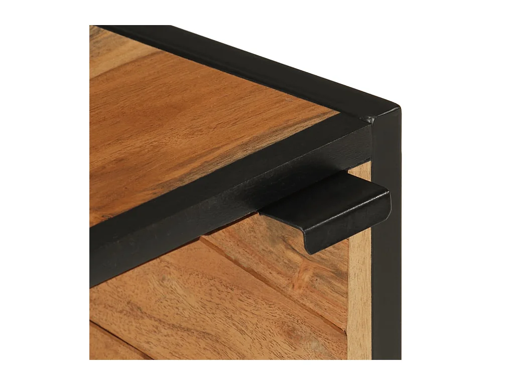 Garden Furniture -  Armoire de salle de bain bois massif d'acacia et fer